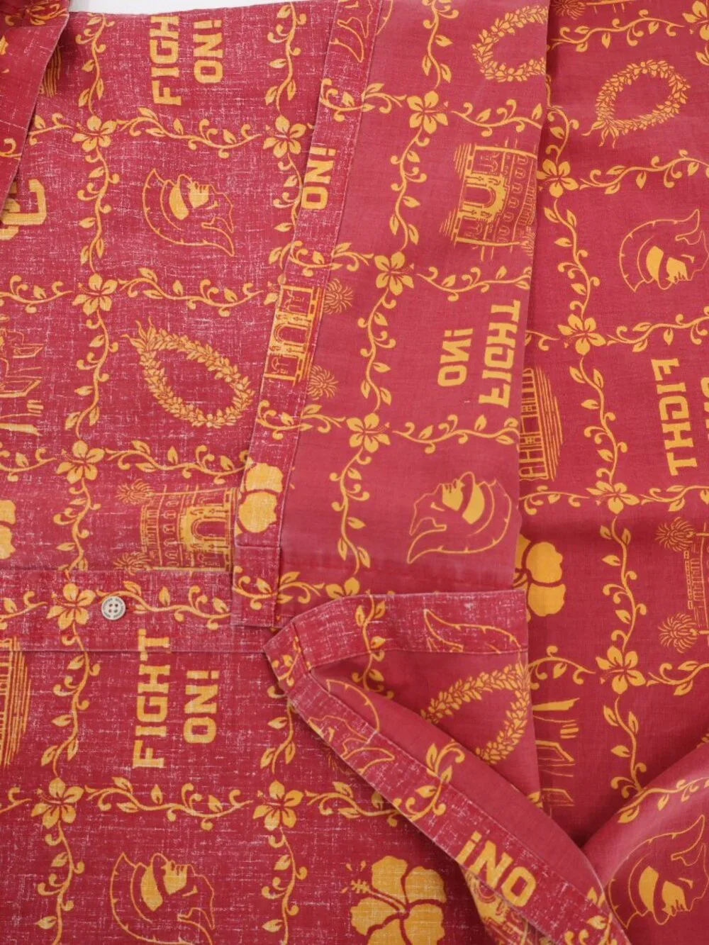 Reyn Spooner Hawaiian Shirt Mens XL university USC Fight On Trojans Football - Picture 12 of 15
